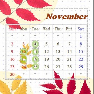 11月カレンダー