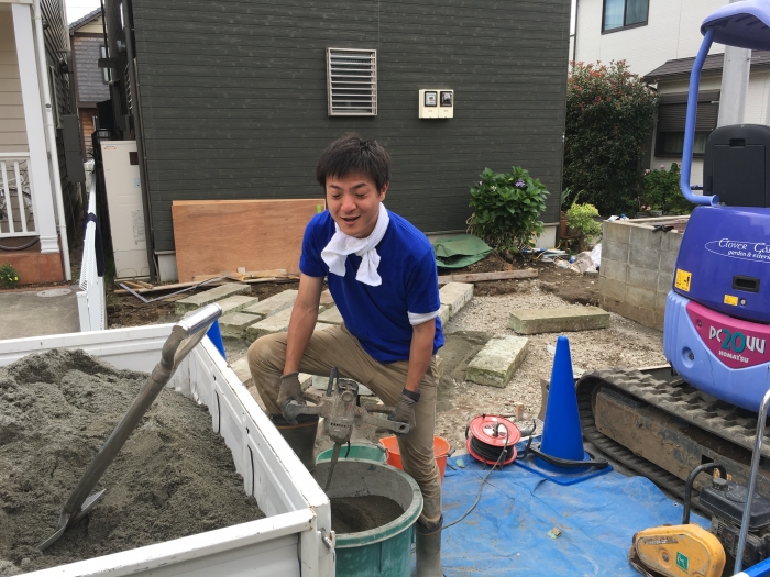 平塚市　駐車場工事中