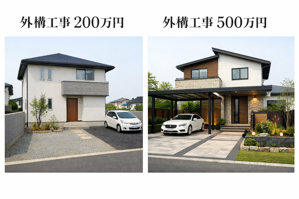 200万円の外構と500万円の外構の違い